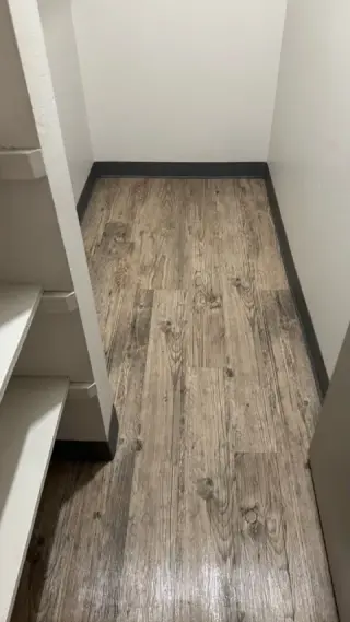 Closet floor after move-out cleaning