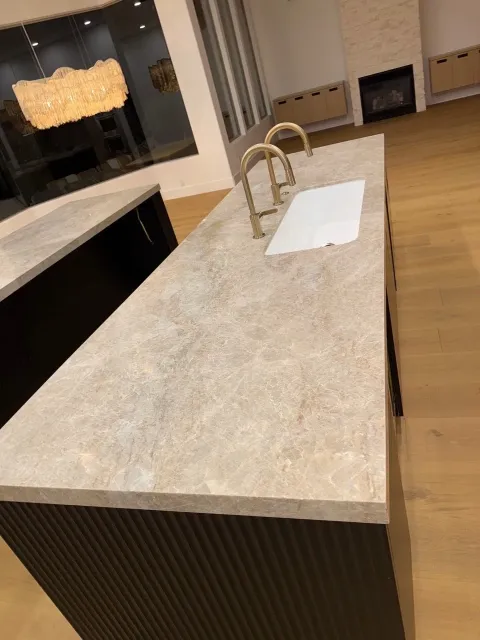 Kitchen after post construction cleaning